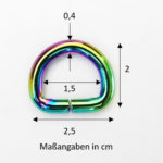 D-Ringe [rainbow], 2 Stück