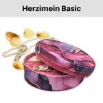 Rosa Schmuckdose in ovaler Form