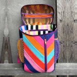 Bunter Rucksack mit großer Öffnung