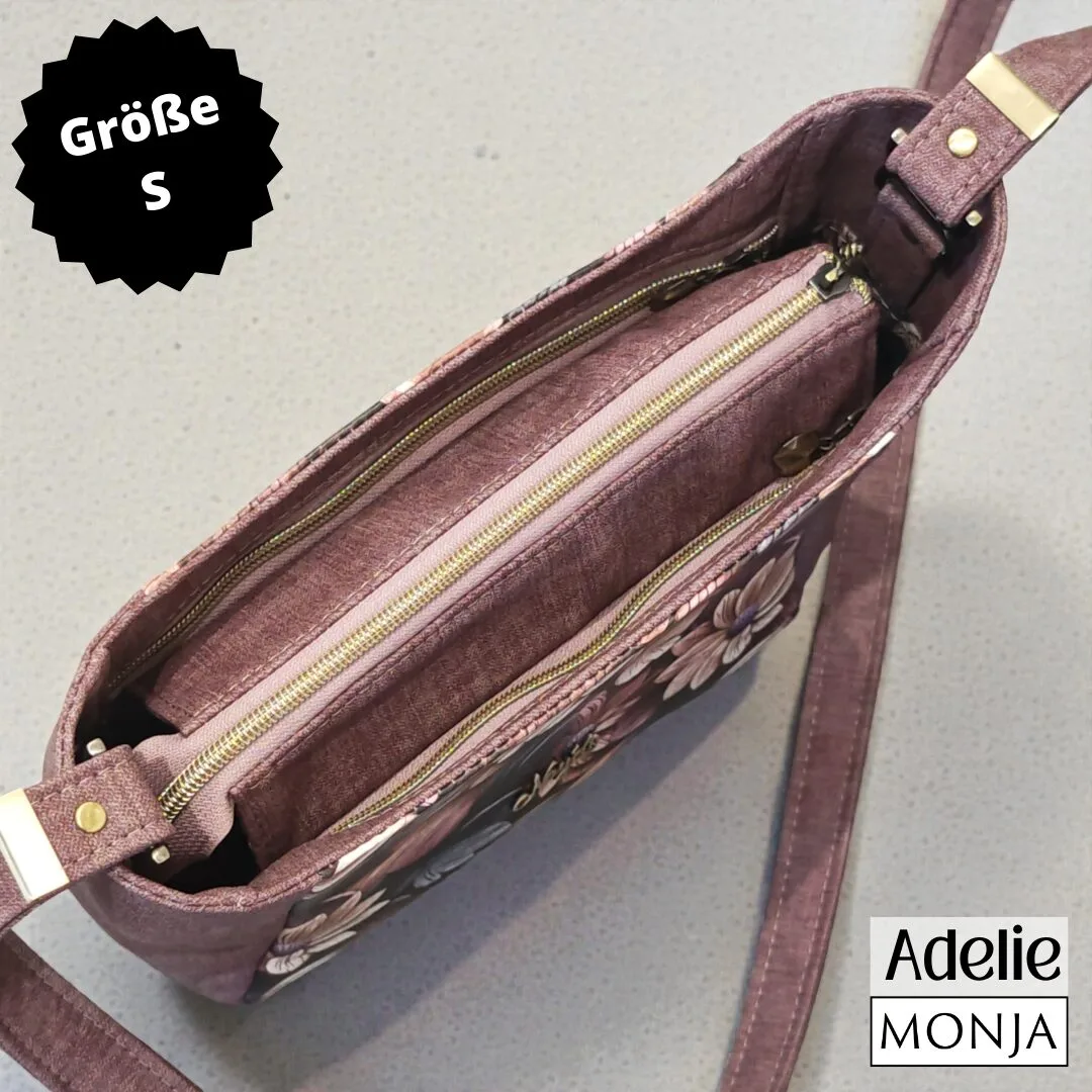 Selbst genähte Tasche von oben