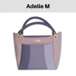 Ledertasche mit zwei Henkeln und Paspel