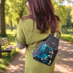 Tragebild einer selbst genähten Slingbag