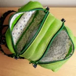 Innenansicht von Rucksack Kikki mit Schrägbandverarbeitung