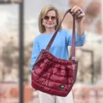 Beuteltasche Lakrimosa von Monja aus Steppstoff